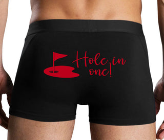 Hole In One - Funny Golf - Black Boxer Brief
