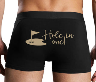 Hole In One - Funny Golf - Black Boxer Brief