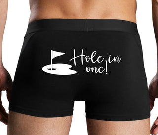 Hole In One - Funny Golf - Black Boxer Brief