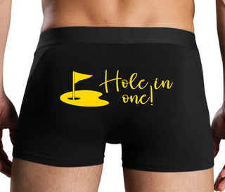 Hole In One - Funny Golf - Black Boxer Brief