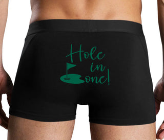 Hole In One - Suggestive Golf - Black Boxer Brief