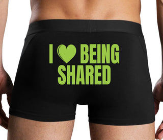 I Love Being Shared - Black Boxer Brief