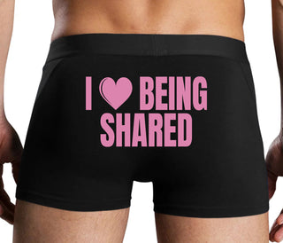 I Love Being Shared - Black Boxer Brief