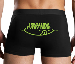 I Swallow Every Drop - Black Boxer Brief