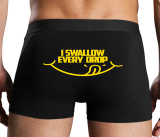 I Swallow Every Drop - Black Boxer Brief