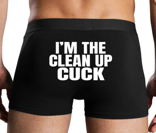 I'm The Clean Up Cuck - Black Boxer Brief