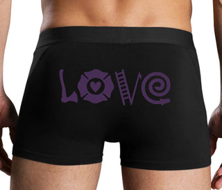 Love Fire Fighter - Black Boxer Brief