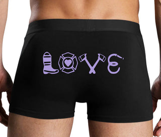 Love Fire Fighter - Black Boxer Brief