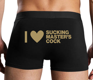 I Love Sucking Master's Cock - Black Boxer Brief