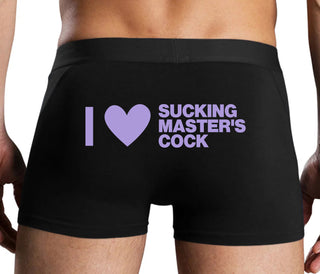 I Love Sucking Master's Cock - Black Boxer Brief