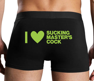 I Love Sucking Master's Cock - Black Boxer Brief