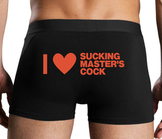 I Love Sucking Master's Cock - Black Boxer Brief