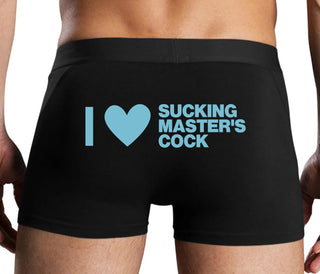 I Love Sucking Master's Cock - Black Boxer Brief