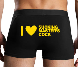 I Love Sucking Master's Cock - Black Boxer Brief