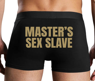 Masters Sex Slave - Black Boxer Brief