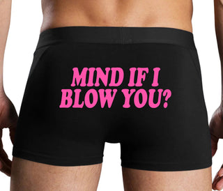 Mind If I Blow You - Black Boxer Brief