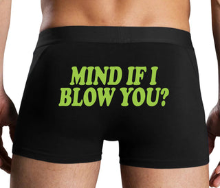 Mind If I Blow You - Black Boxer Brief
