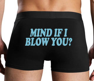 Mind If I Blow You - Black Boxer Brief