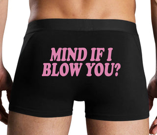 Mind If I Blow You - Black Boxer Brief