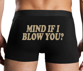 Mind If I Blow You - Black Boxer Brief