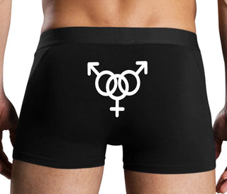 MMF Threesome - Black Boxer Brief