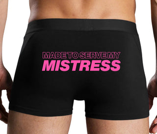 Made To Serve My Mistress - Black Boxer Brief
