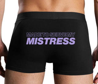 Made To Serve My Mistress - Black Boxer Brief