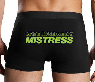 Made To Serve My Mistress - Black Boxer Brief