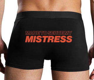 Made To Serve My Mistress - Black Boxer Brief