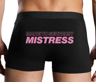 Made To Serve My Mistress - Black Boxer Brief
