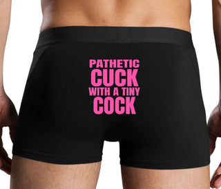 Pathetic Cuck With A Tiny Cock - Black Boxer Brief