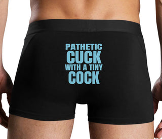 Pathetic Cuck With A Tiny Cock - Black Boxer Brief