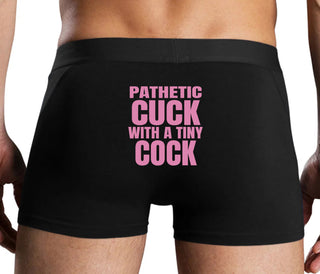 Pathetic Cuck With A Tiny Cock - Black Boxer Brief