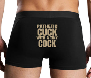 Pathetic Cuck With A Tiny Cock - Black Boxer Brief