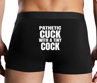 Pathetic Cuck With A Tiny Cock - Black Boxer Brief
