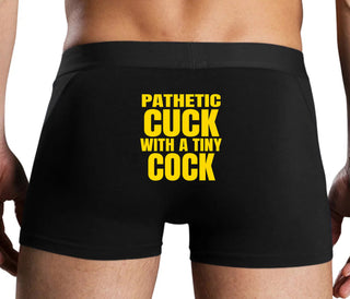 Pathetic Cuck With A Tiny Cock - Black Boxer Brief