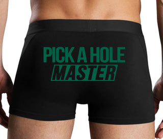 Pick A Hole Master - Black Boxer Brief