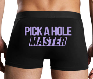 Pick A Hole Master - Black Boxer Brief