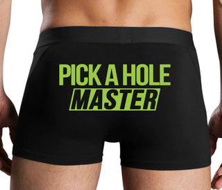 Pick A Hole Master - Black Boxer Brief