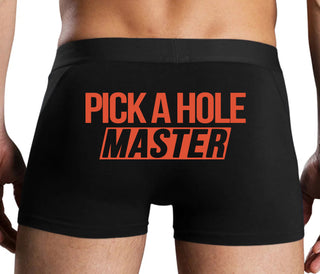 Pick A Hole Master - Black Boxer Brief