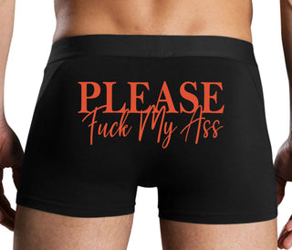 Please Fuck My Ass - Black Boxer Brief