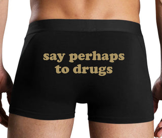 Say Perhaps To Drugs - Black Boxer Brief