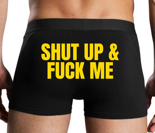 Shut Up and Fuck Me - Black Boxer Brief