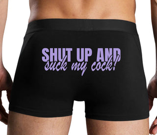 Shut Up and Suck My Cock - Black Boxer Brief