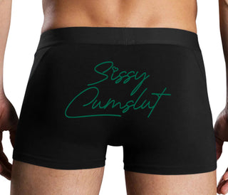 Sissy Cumslut - Black Boxer Brief