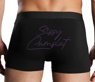 Sissy Cumslut - Black Boxer Brief