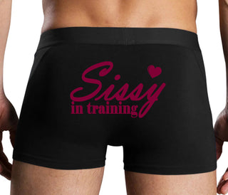 Sissy In Training - Black Boxer Brief