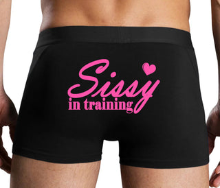 Sissy In Training - Black Boxer Brief