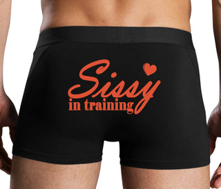 Sissy In Training - Black Boxer Brief