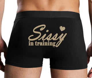 Sissy In Training - Black Boxer Brief